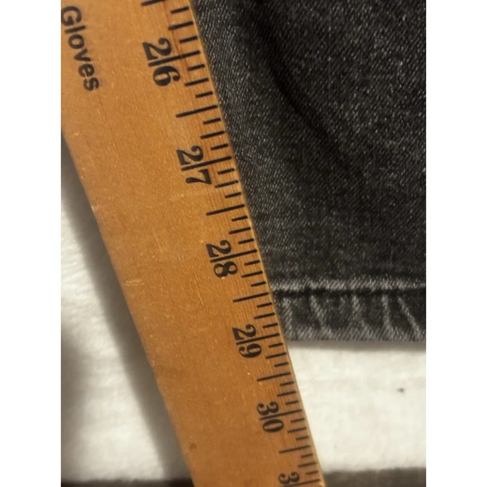 Levis 505 Jeans Mens 38x29 Black Straight Leg‎ Regular Fit Denim  Distressed